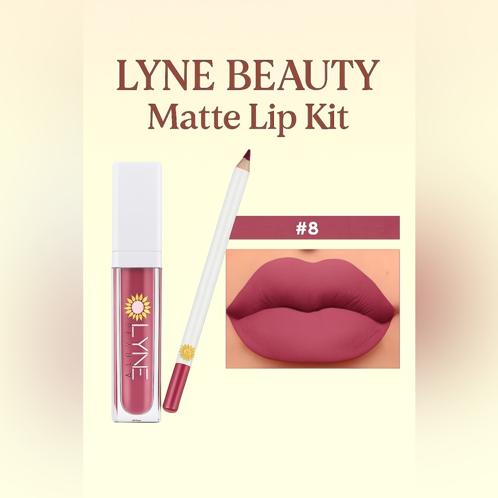LuxeVelvet Matte Lip Duo | Long Lasting Waterproof Lipstick & Liner Set - Picture 13 of 16